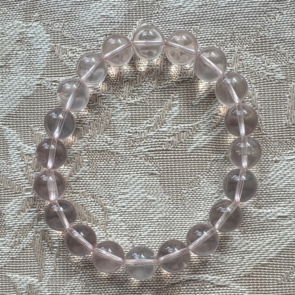 Natural Rose Quartz Stretch Bracelet - Women Jewelry